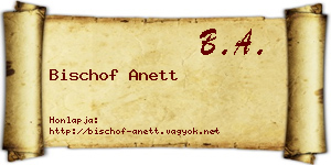 Bischof Anett névjegykártya